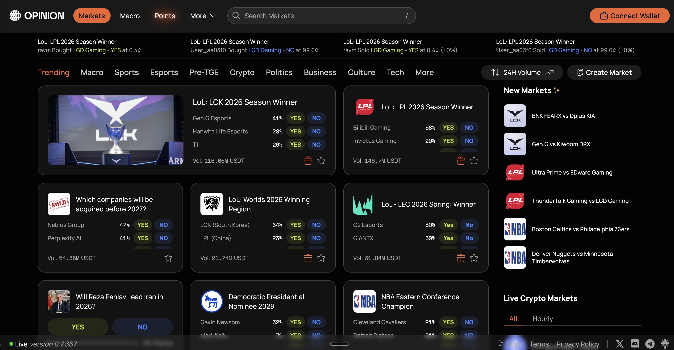 Opinion Trade website — signal and prediction trading platform, Binance Launchpool, Q1 2026 Launchpad Scorecard